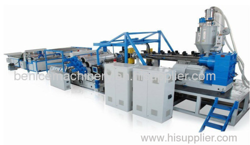 Plastic sheet extrusion line