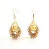 Stunning Handmade Chadelier golden earrings