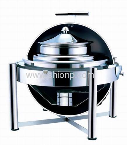 Stainless steel round soup station for hotel