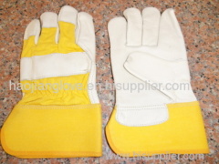 high quality cow grain lather working gloves