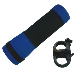 Rubberized Plastic Barrel Flashlight