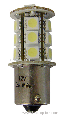 SMD LED Car Bulbs, Used for Car Tail Lamps BA15S 18SMD