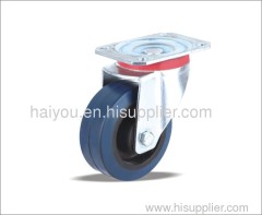 swivel casters with bule rubber