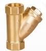 Threaded brass strainer