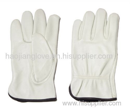 cow grain leather work glove