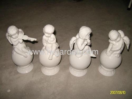 Ceramic angel figurines