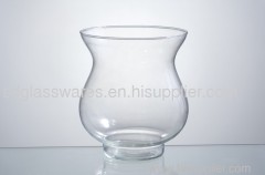 middle size glass hurricane candle holder