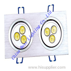 6w square led downlight