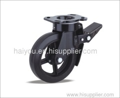 4inch-12inch wivel Caster with Elastic Rubber wheel(Iron core) 4ribs