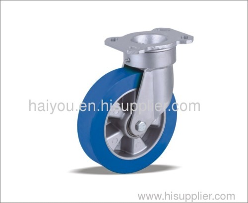 industrial casters bule polyurethane wheel