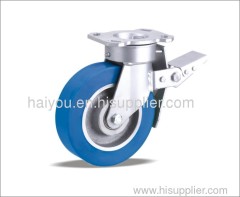 Swivel Caster with Polyurethane wheel(Iron core) bule polyurethane 20mm PU