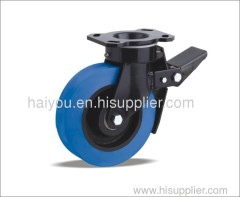 Swivel Caster with Polyurethane wheel(Iron core) bule polyurethane 20mm PU