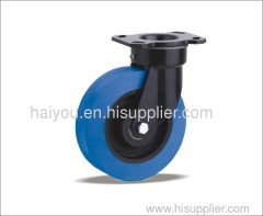 Swivel Caster with Polyurethane wheel(Iron core) bule polyurethane 20mm PU