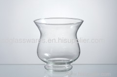 wide mouth glass candle holder