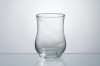 small clear glass candle holder