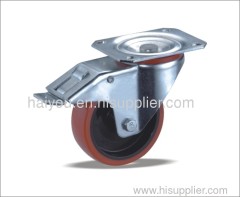 fixed caster with tpu wheel(nylon core) FC125X38160X48200X48