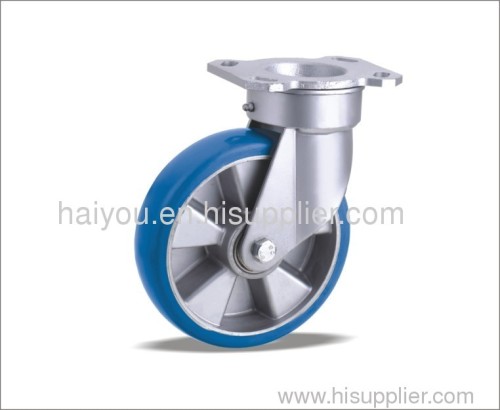 85A bule polyurehane wheel casters