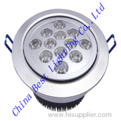 12w round led downlight