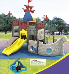 2011NEW!Funny pirate ship combined plastic slide outdoor playground amusement park kids toy