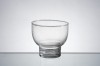 slugged bottom glass candle holder