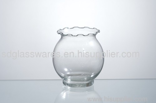 globular glass candle holder