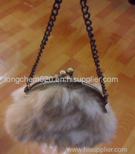 fur handbag