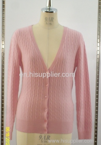 womens cable cashmere cardigan