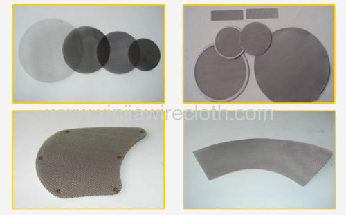 Crimped filter discs