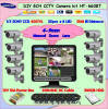 wholesale price 8ch 4-9mm Varifocal len Camera and LCD CCTV DVR System