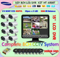 HT-6508T 4ch Outdoor CCTV Surveillance System Kits