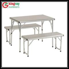 Table Pliante avec 2 bancs DEFA picnic table roll-up table