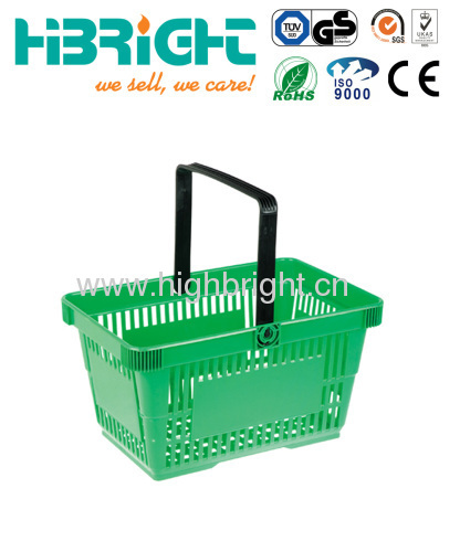 supermarket plastic shopping basket