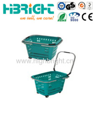 wheeled shopping basket