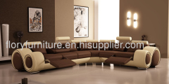 2011 hot sale corner sofa F822-3# with recliner ,sectional sofa