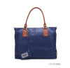 blue color genuine leather hand bag