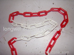 Red and white plastic chain