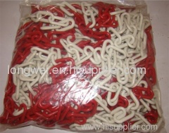 Red and white plastic chain