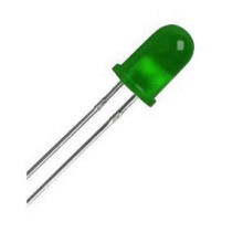 5mm diffuse short feet green led