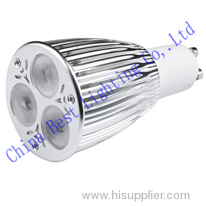 6w GU10 AC85-265V AL body round led spotlight