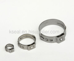 Single ear hose clamp