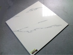 Porcelain polished tile---Super White with line