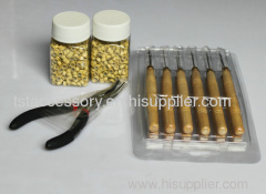 Blonde silicone Micro Ring Beads