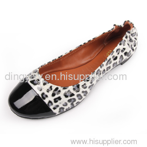 DS005--1 2011Fashion lady leopard-pattern and glazed sheepskin summer shoes 16pairs/lot wholesale shoes