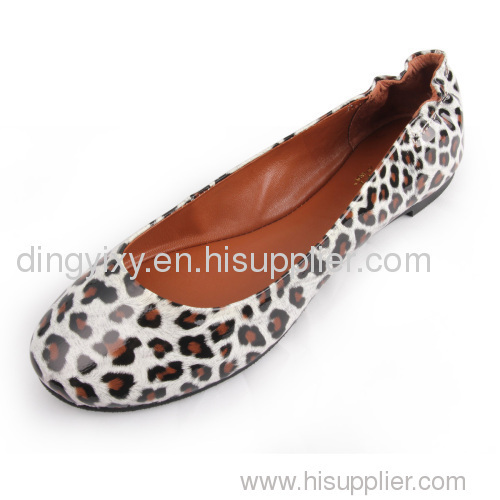 DS004 2011Fashion lady embossed leopard-pattern and glazed sheepskin summer shoes 16pairs/lot wholesale shoes