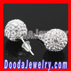 10mm Sterling Silver Tresor Paris crystal ball Stud Earrings