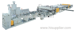 PC hollow grid board production line