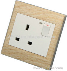 Double BS power socket with LED