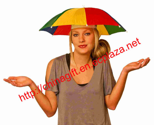 Hand free Head Umbrella Hat