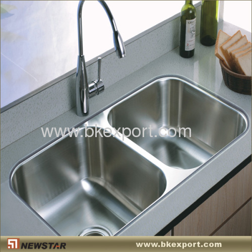 Double bowl stainless steel sinks