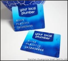 PVC Name Card with Embossed Numbers